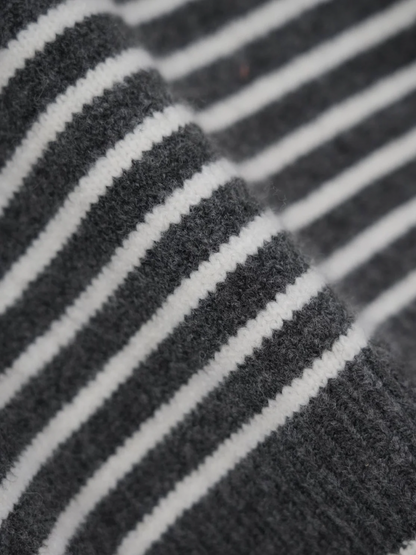 border knit top scarf set