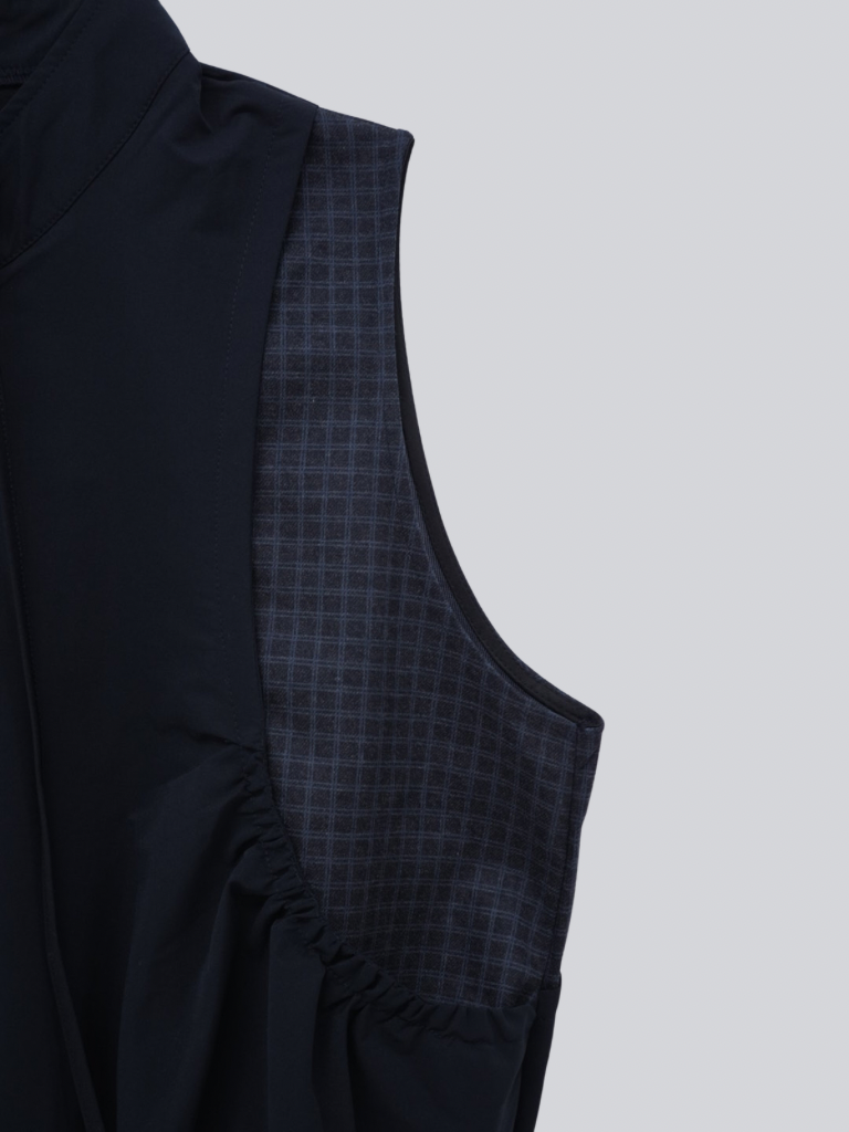 check vest & skirt set