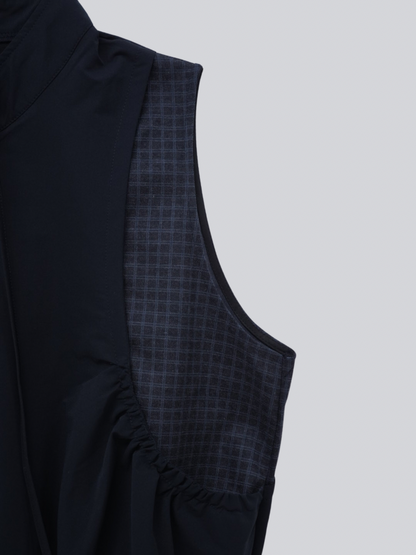 check vest & skirt set