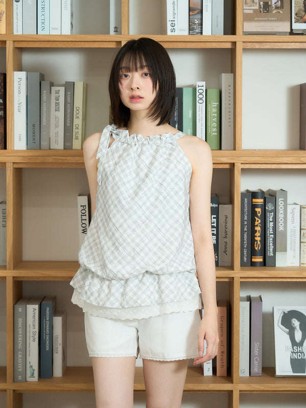 check lace cami