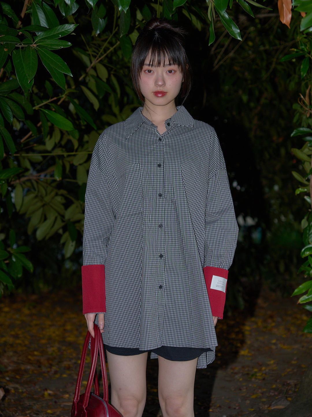 striped big sleeve shirt