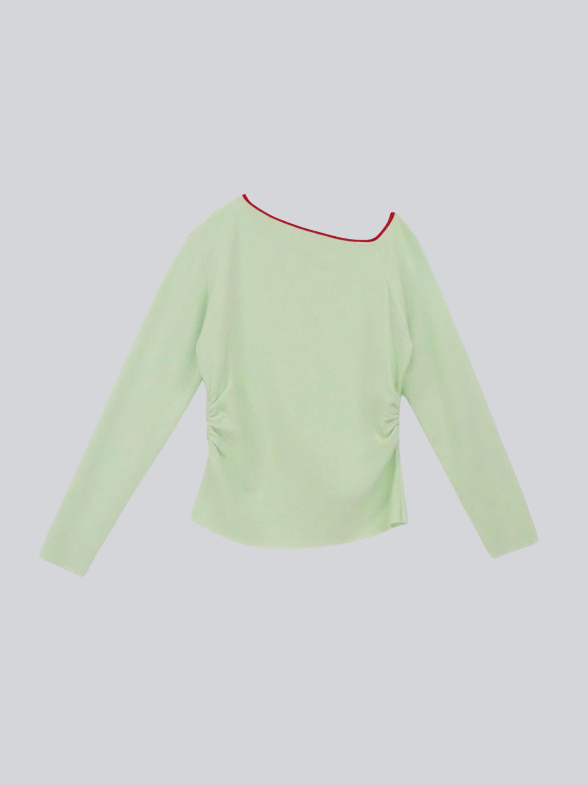colorblock asymmetry shoulder knit