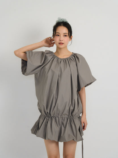 drawstring mini dress