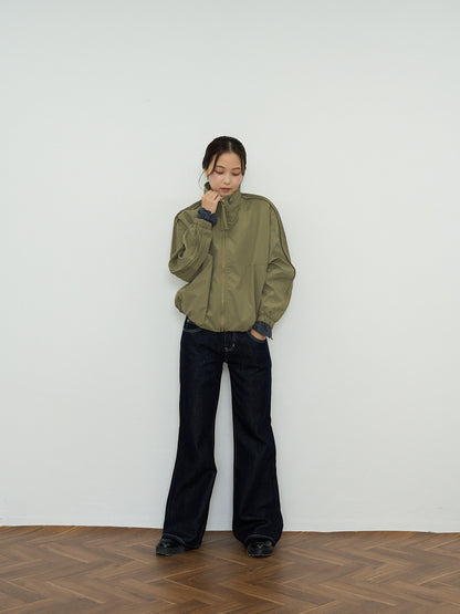 stand collar blouson