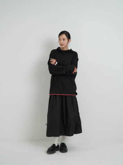 contrast trim ribbed foodie