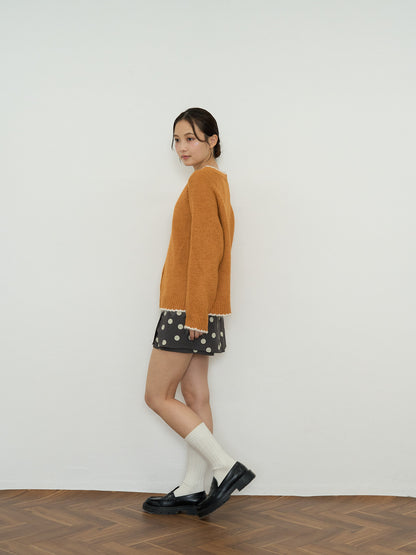 color button knit cardigan