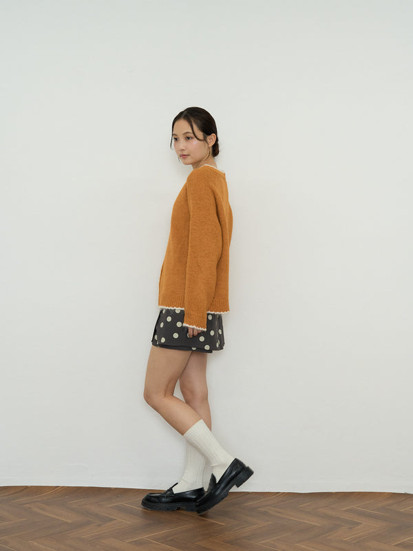 color button knit cardigan