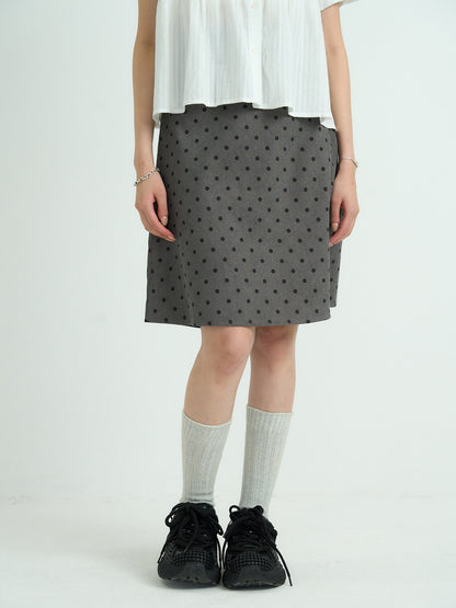 polka dot  midi skirt