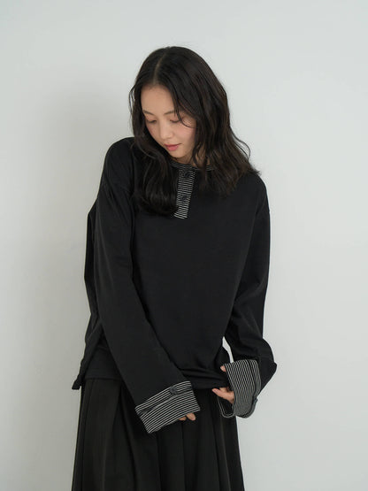 border henley long sleeve tee