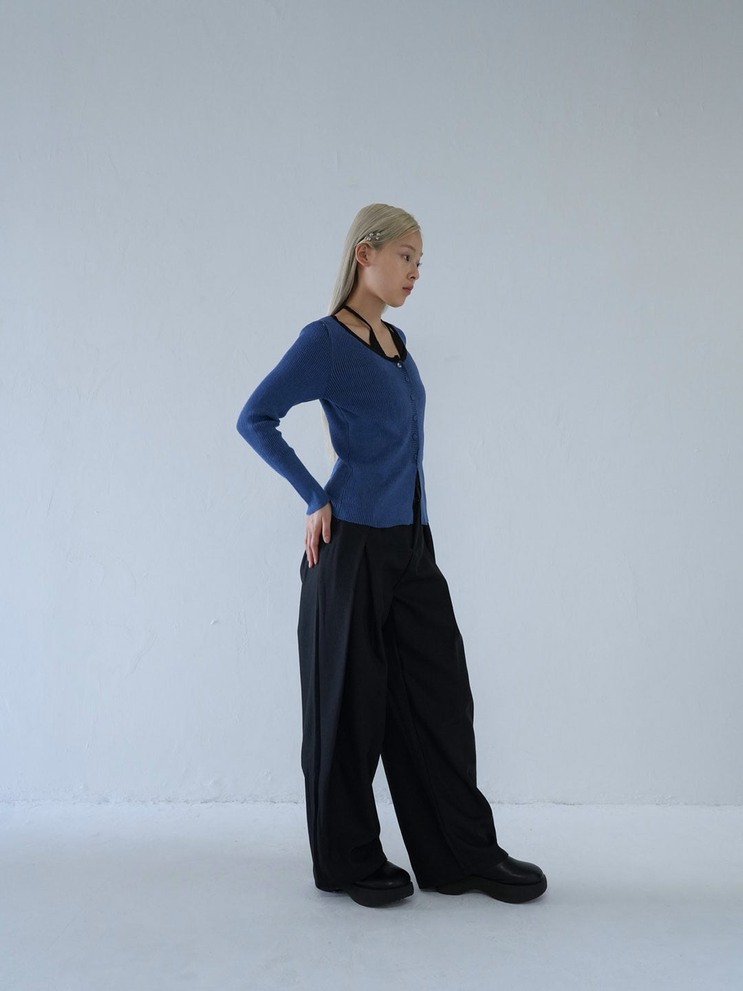 【 10月上旬発送予定 】layered rib knit top