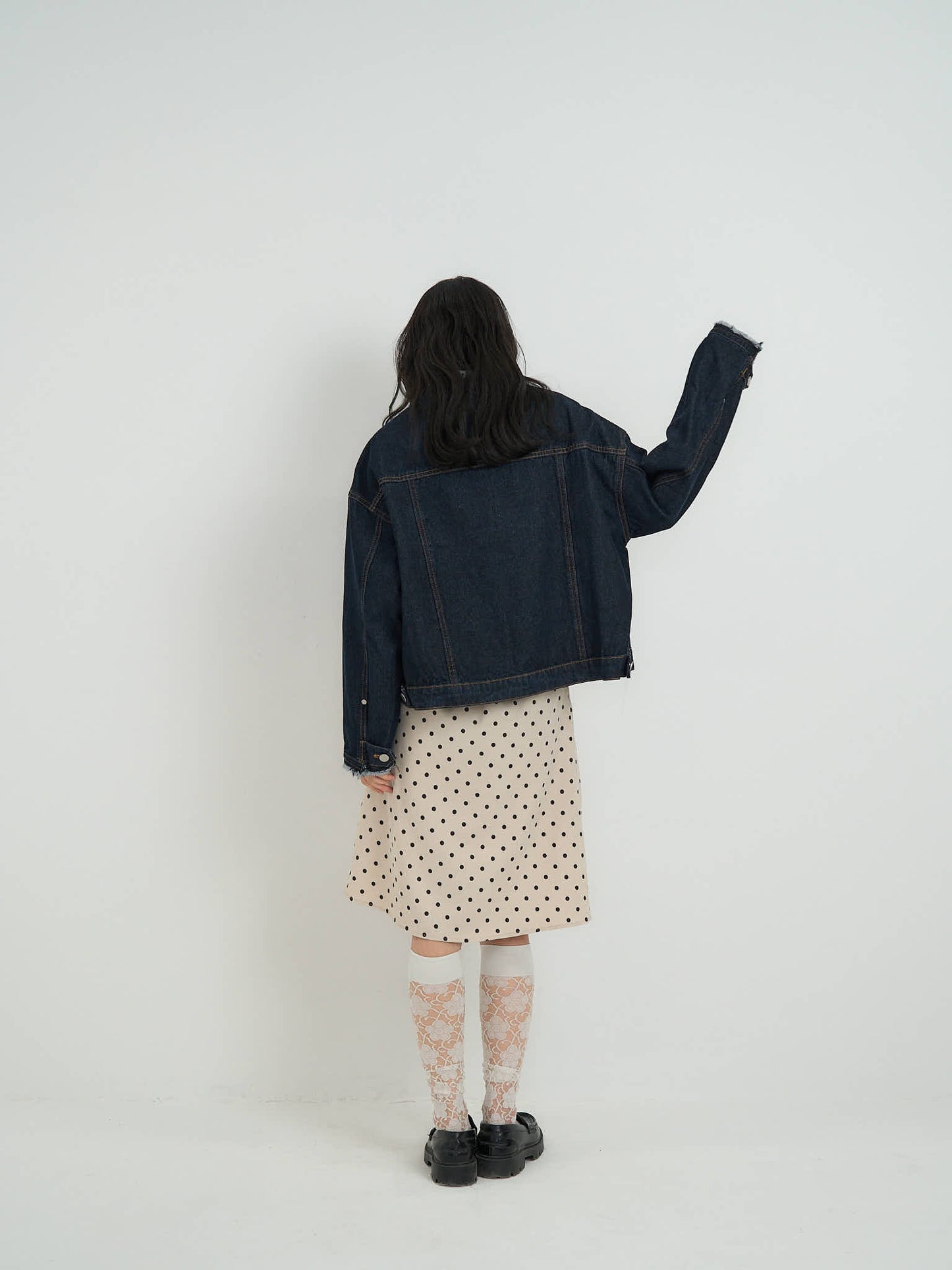 polka dot  midi skirt