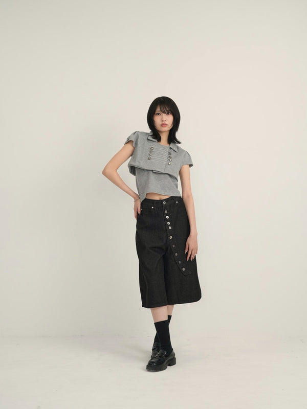 double button short jacket