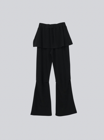 layered flare pants