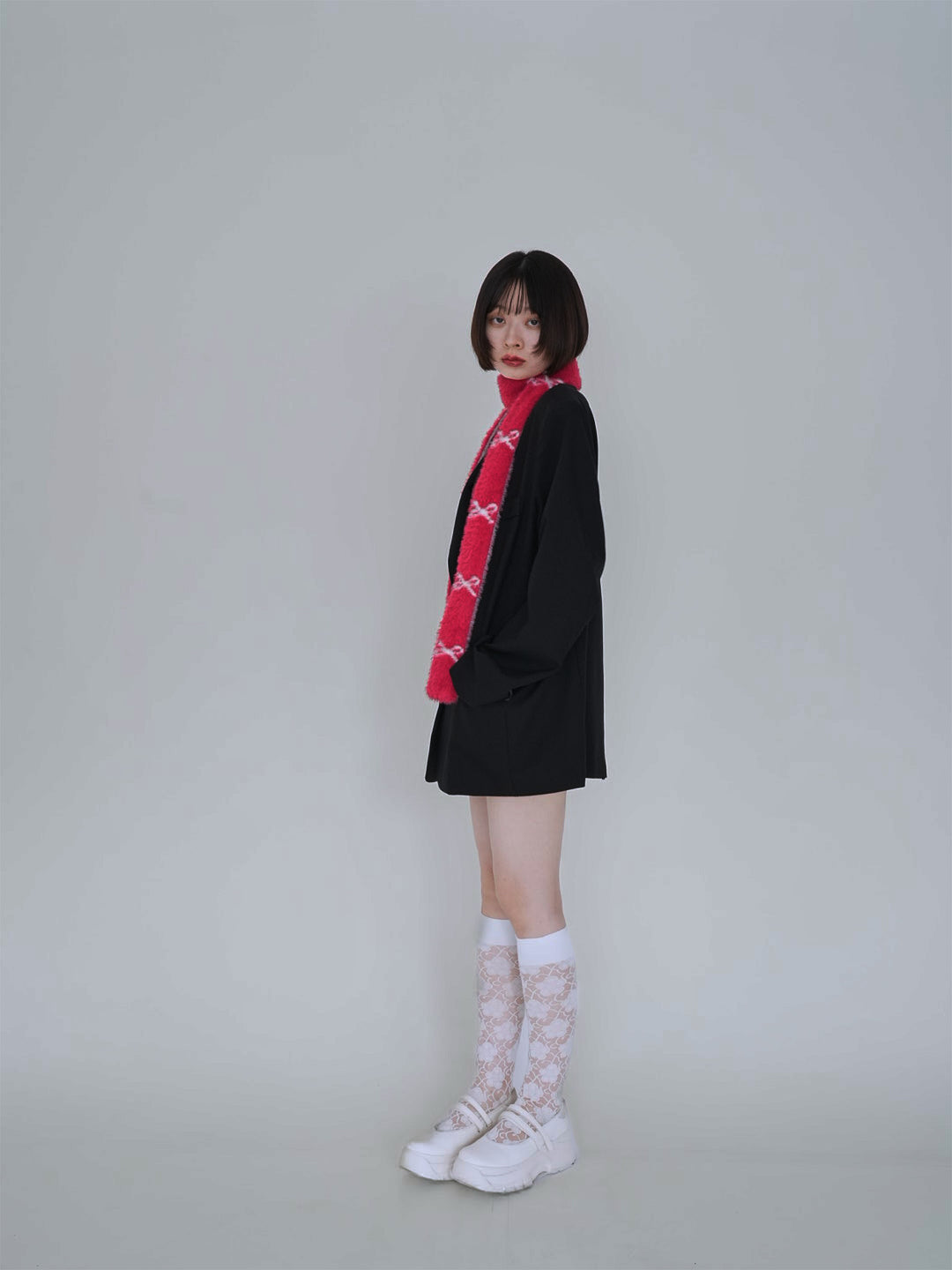ribbon fur scarf