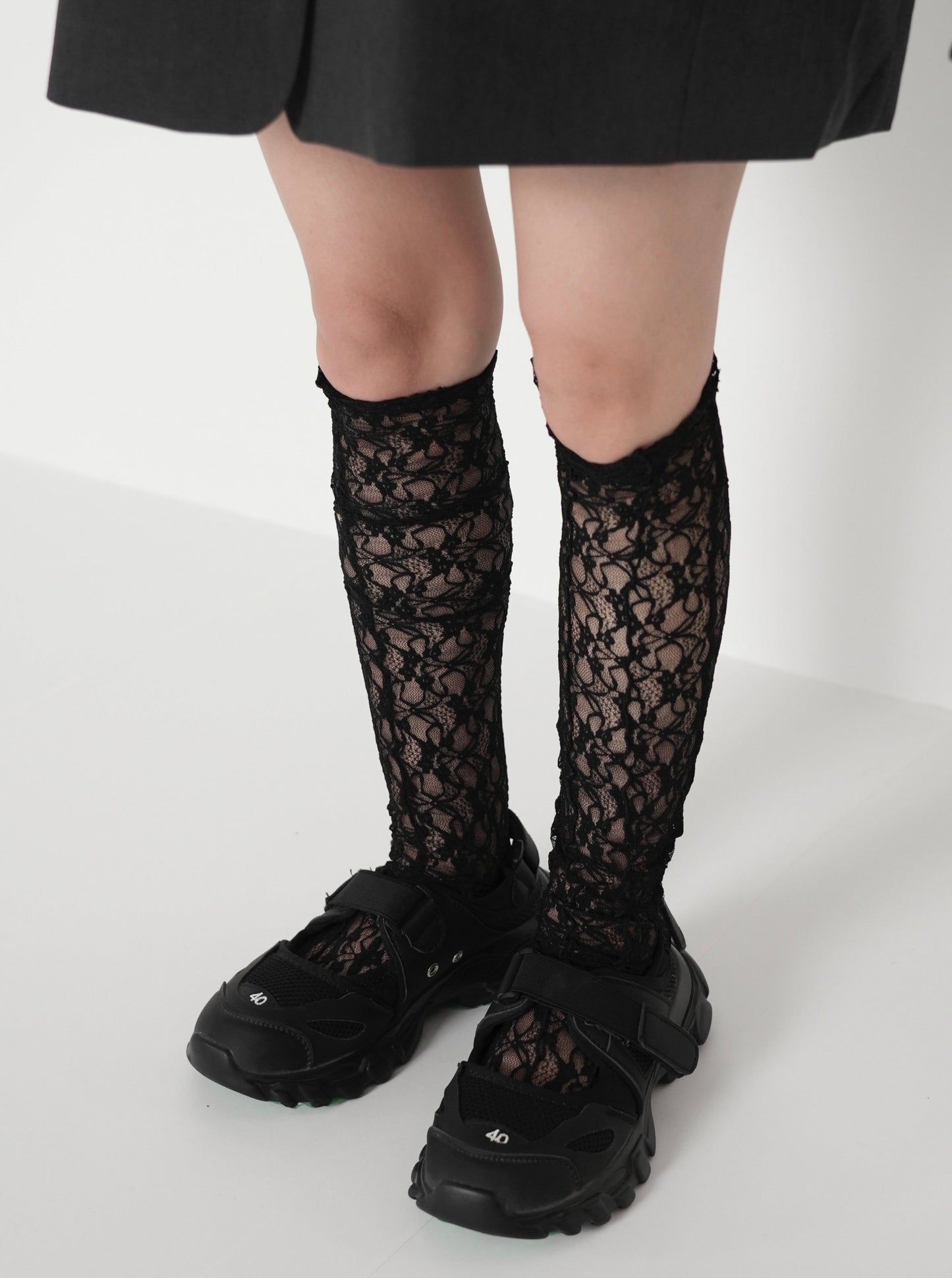 lace high socks