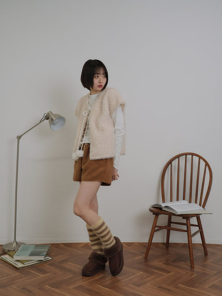 fur knit vest【 1/15 19時発売 】