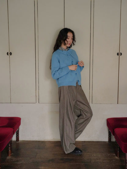 ribbon tie knit cardigan