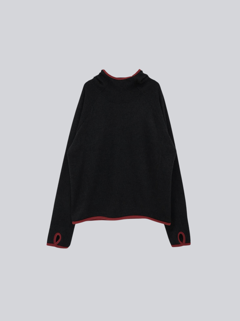 contrast trim ribbed foodie