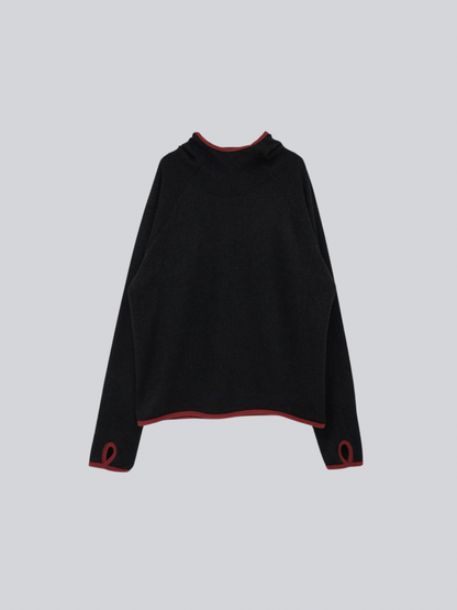 contrast trim ribbed foodie