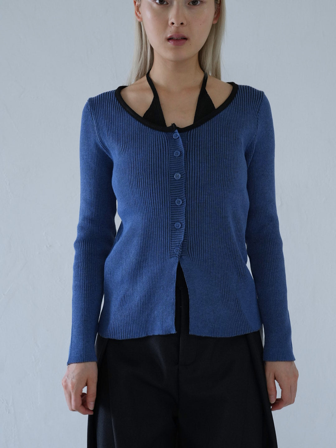 【 10月上旬発送予定 】layered rib knit top