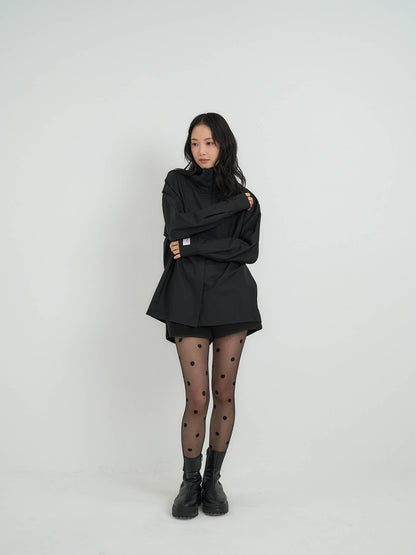 stand collar oversize shirt