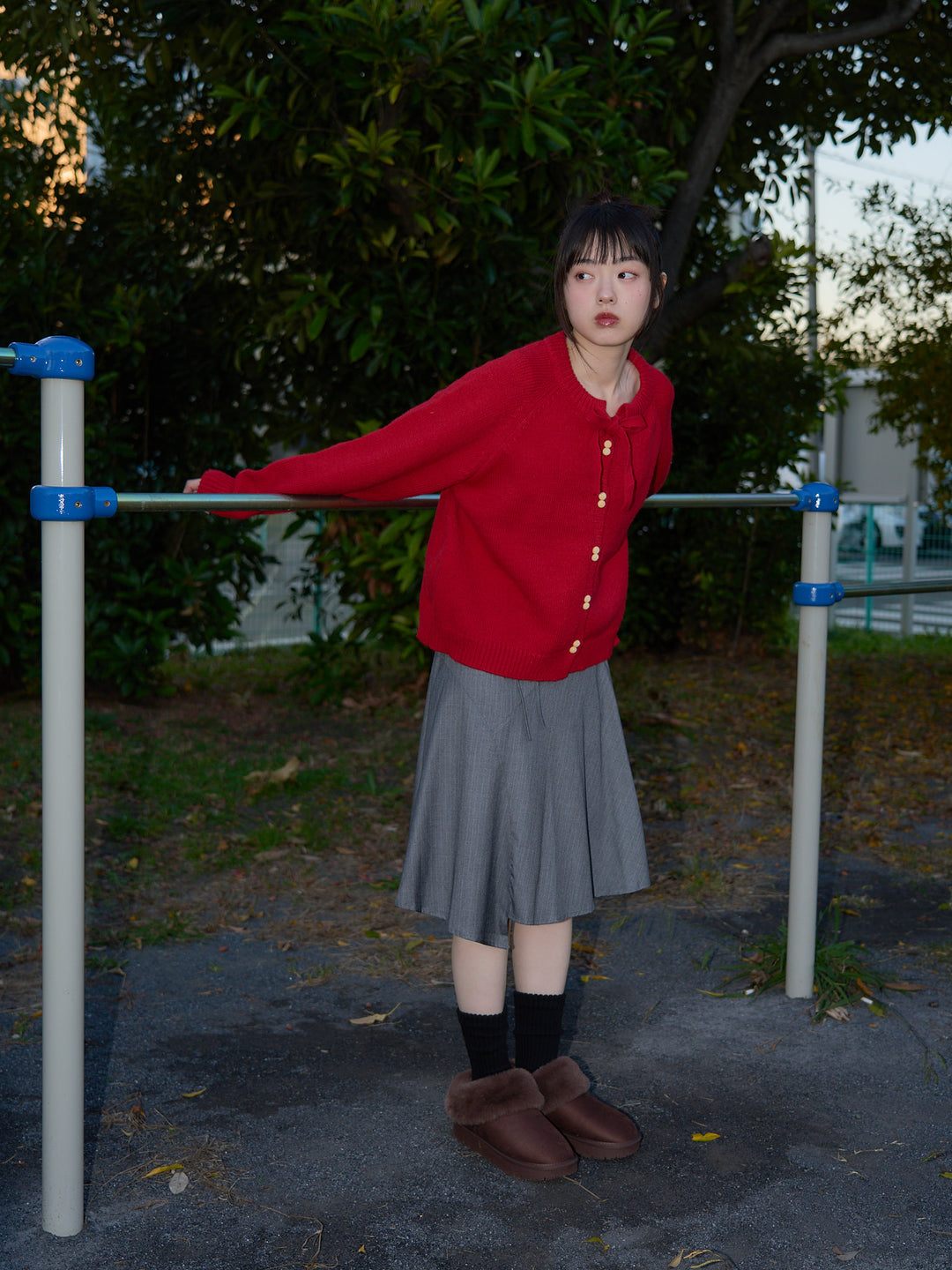 ribbon tie knit cardigan