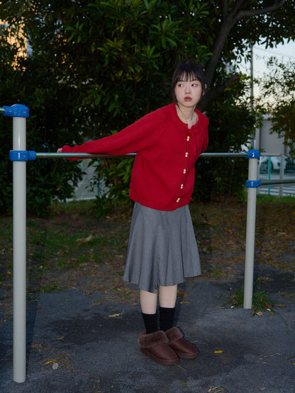 ribbon tie knit cardigan