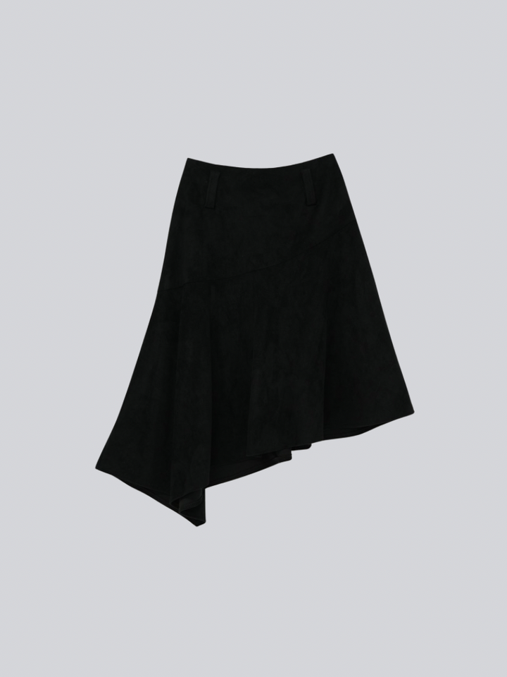 suede asym skirt