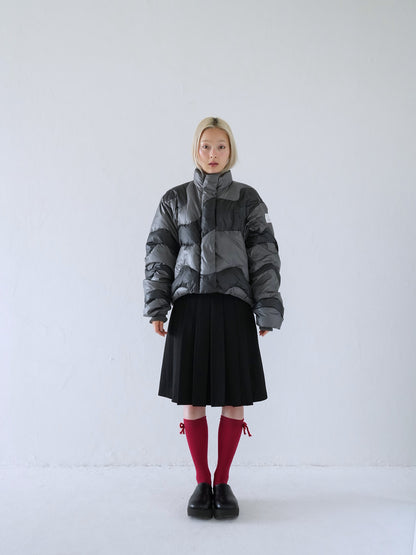 wave bicolor down jacket