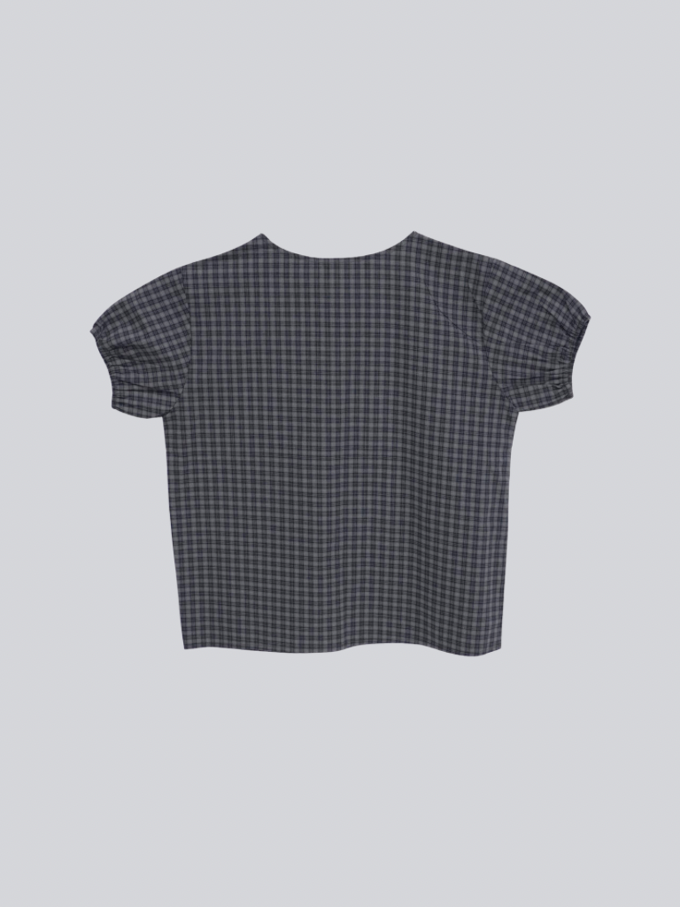 asymmetry check blouse