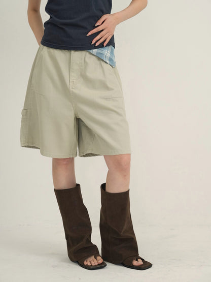 waist check cargo half pants