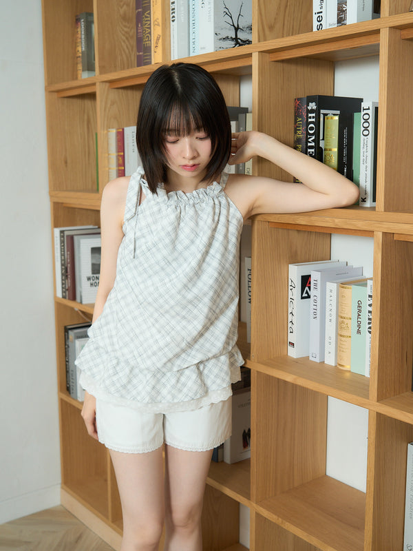 check lace cami