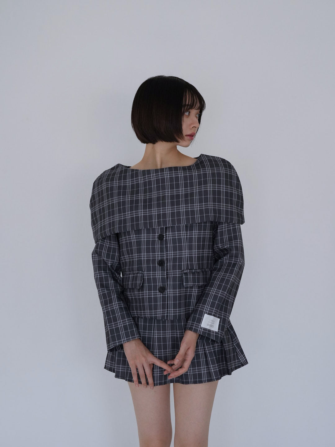 【8月26日発送予定】3piece check jacket and skirt