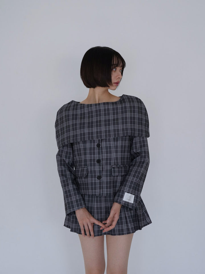 【8月26日発送予定】3piece check jacket and skirt