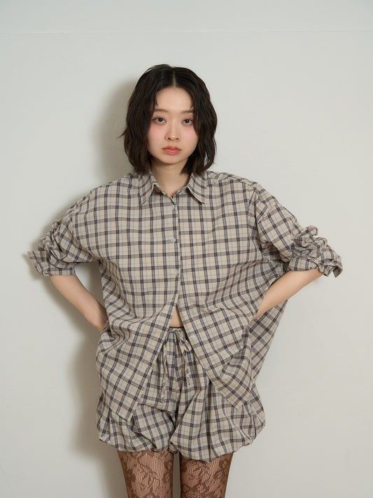 check shirt set