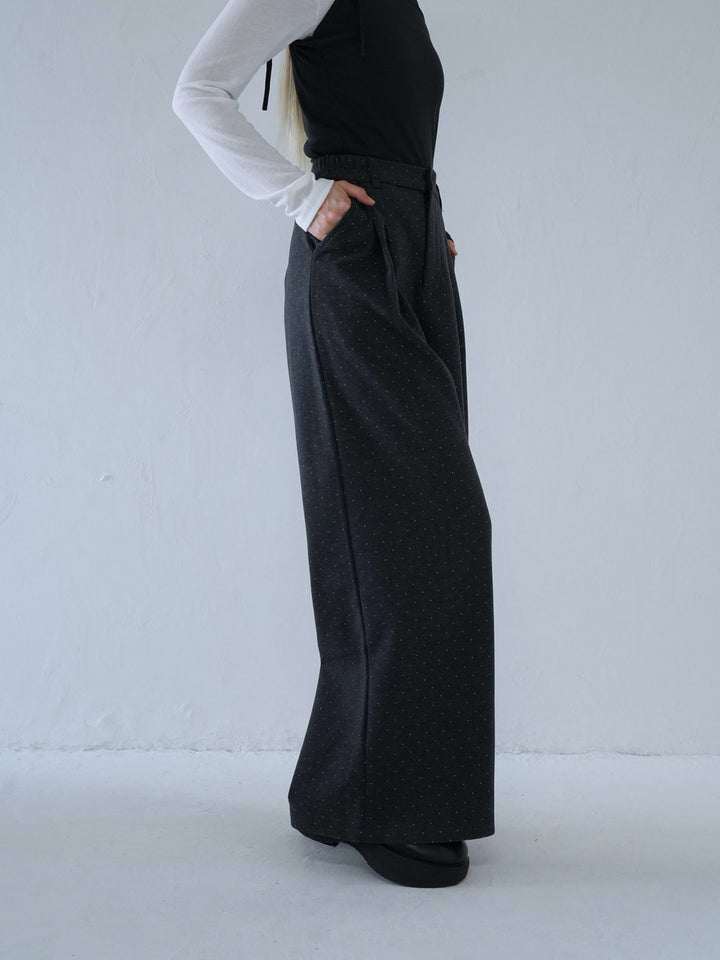 【 10月上旬発送予定 】dot pattern wide slacks