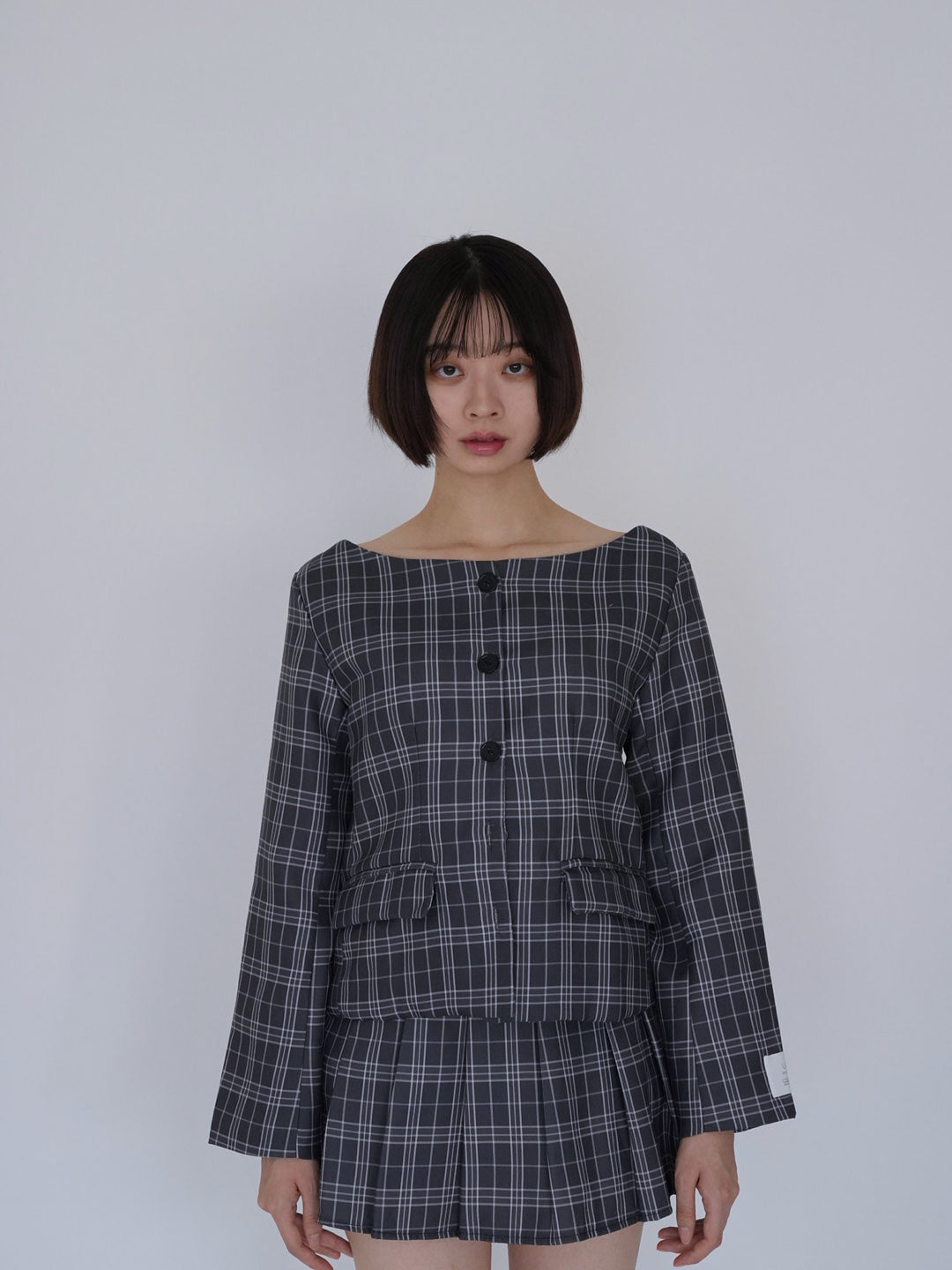 【8月26日発送予定】3piece check jacket and skirt