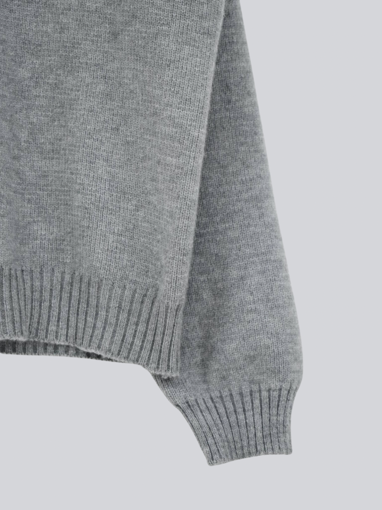 bicolor zip knit
