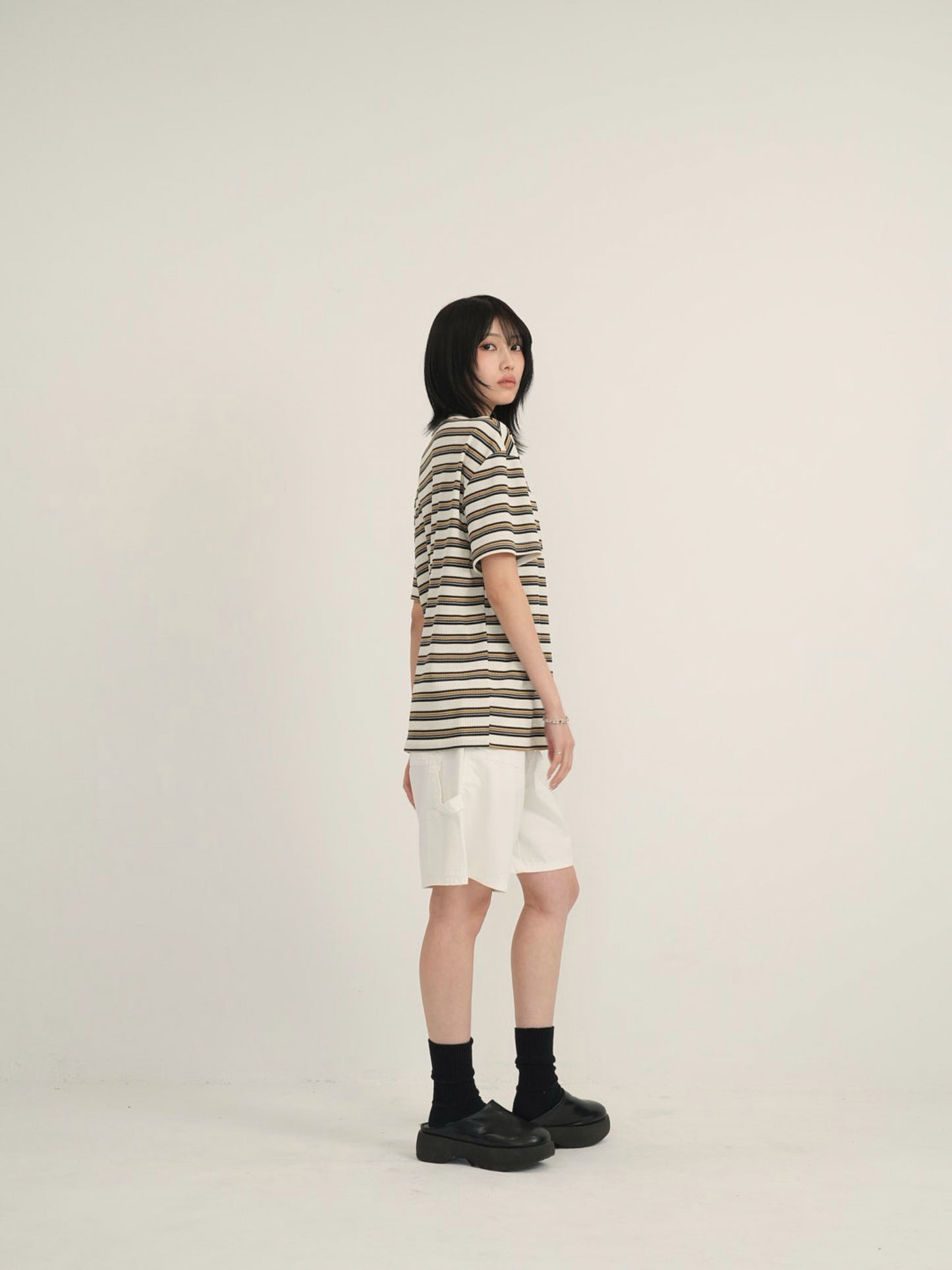 waist check cargo half pants