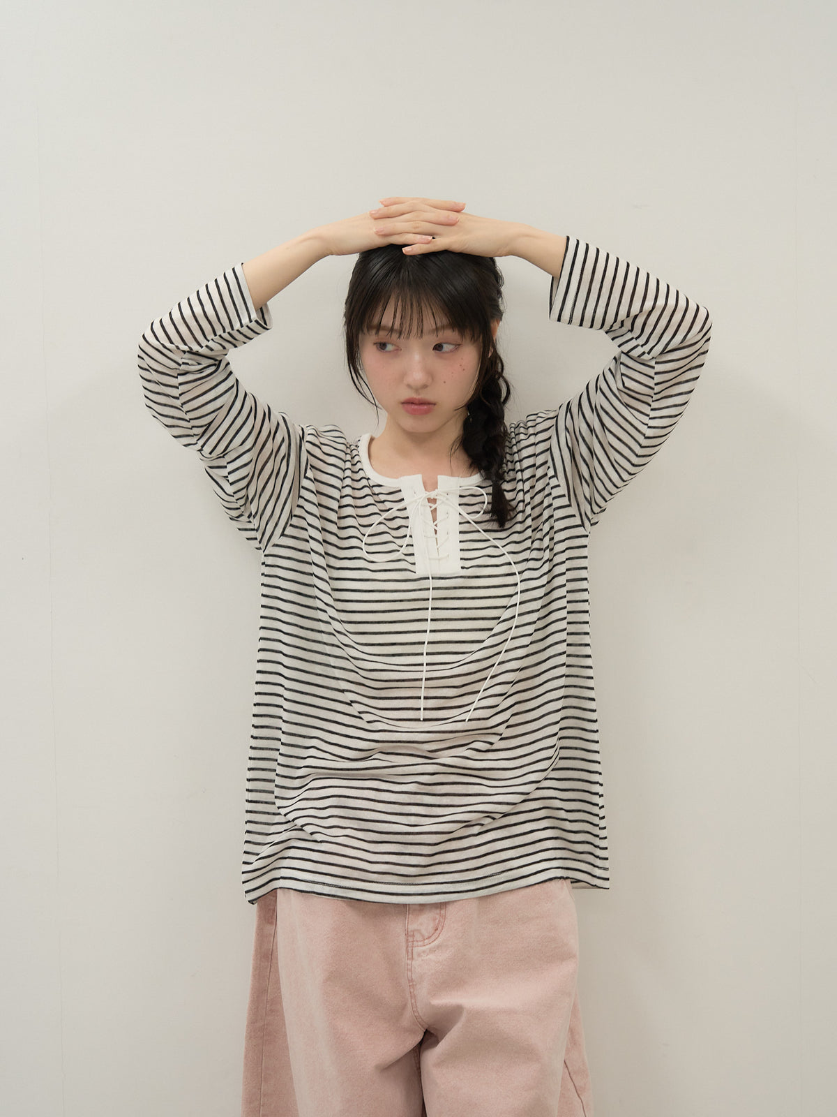 french border long sleeve knit