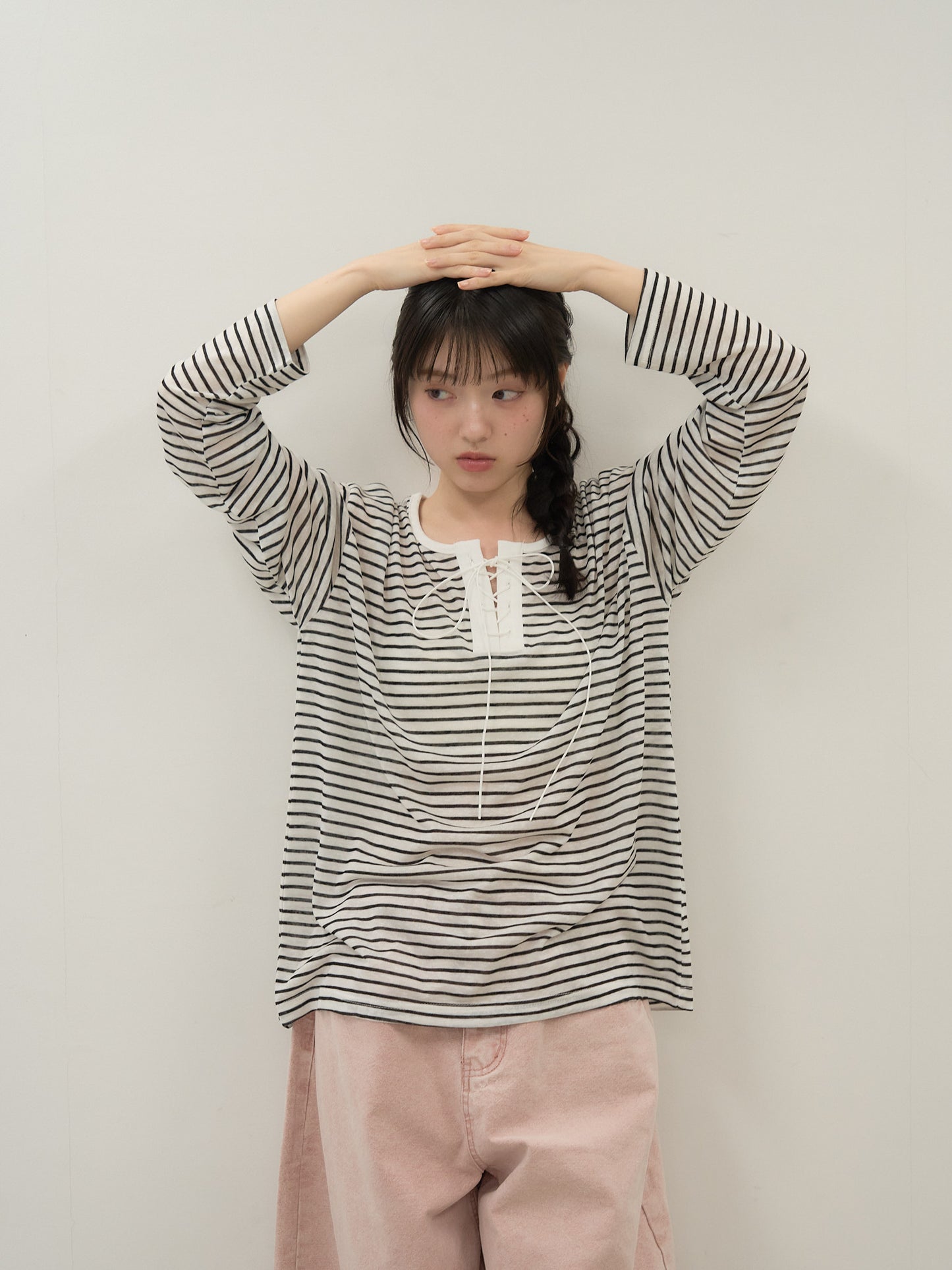 french border long sleeve knit