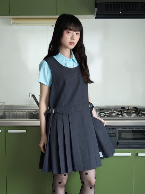 pleated suspender dress