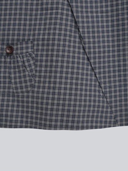 asymmetry check blouse