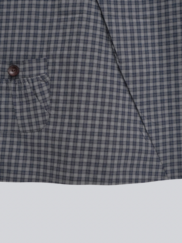 asymmetry check blouse