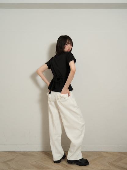 twist button check top