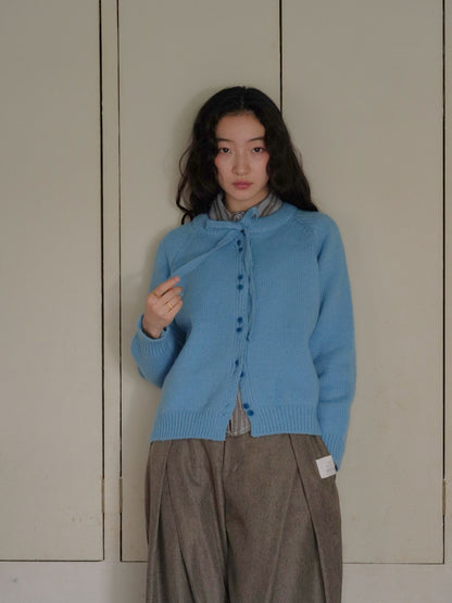 ribbon tie knit cardigan