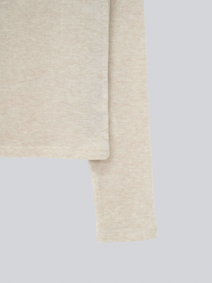 button high neck knit