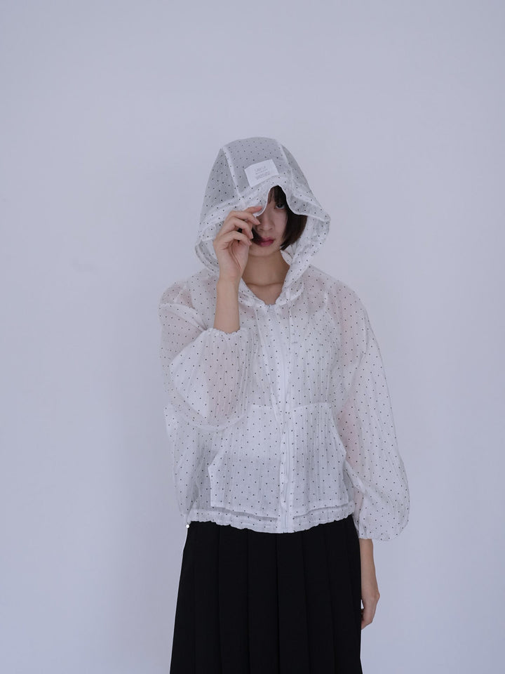 【8月26日発送予定】frill sheer hoodie