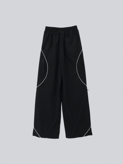 stitch line wide pants