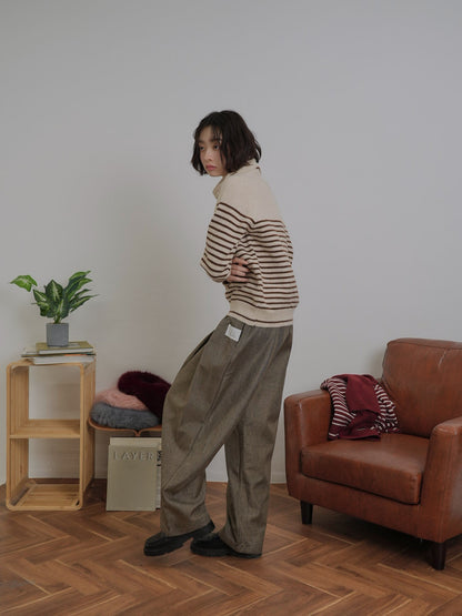 border knit top scarf set